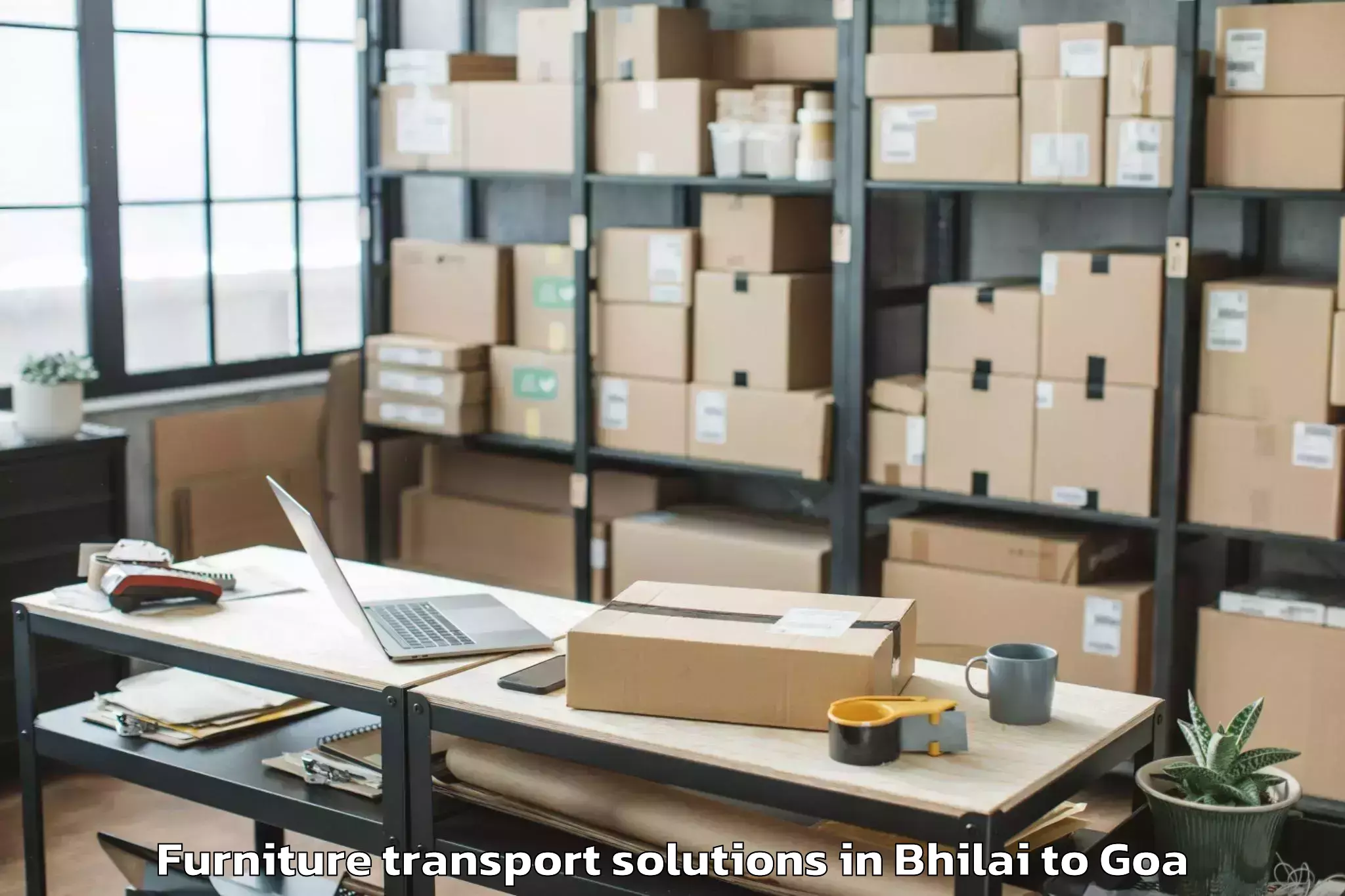 Trusted Bhilai to Kankon Furniture Transport Solutions